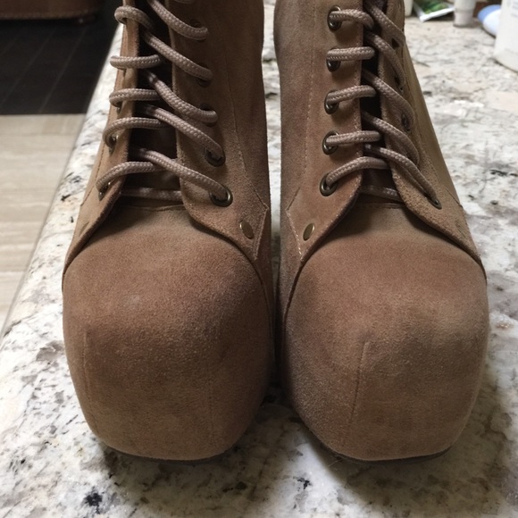 Jeffrey Campbell Taupe Suede Litas - Picture 2 of 8